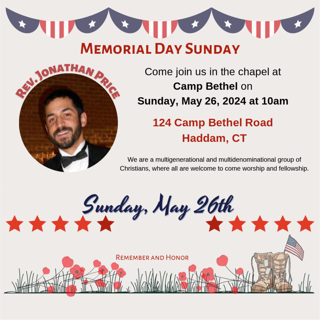 Memorial Day Sunday: May 26, 2024, 10AM